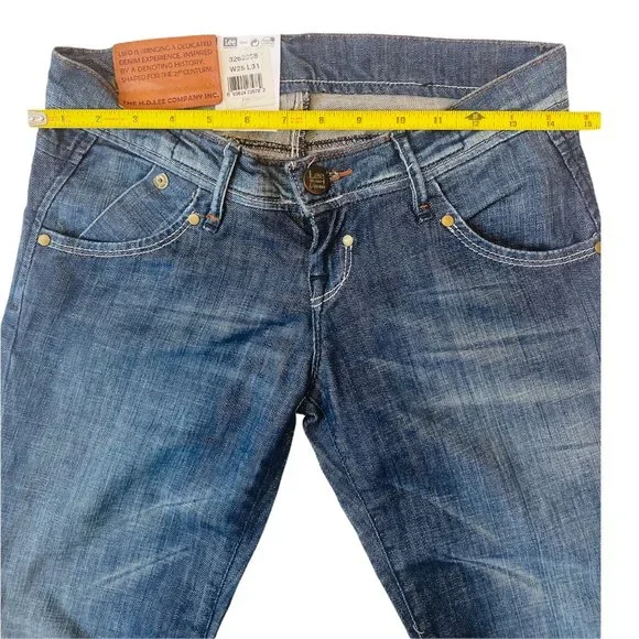 RARE Vintage Lee Works Denim Blue Jeans Women's Men's Size W25xL31 - Picture 4 of 10